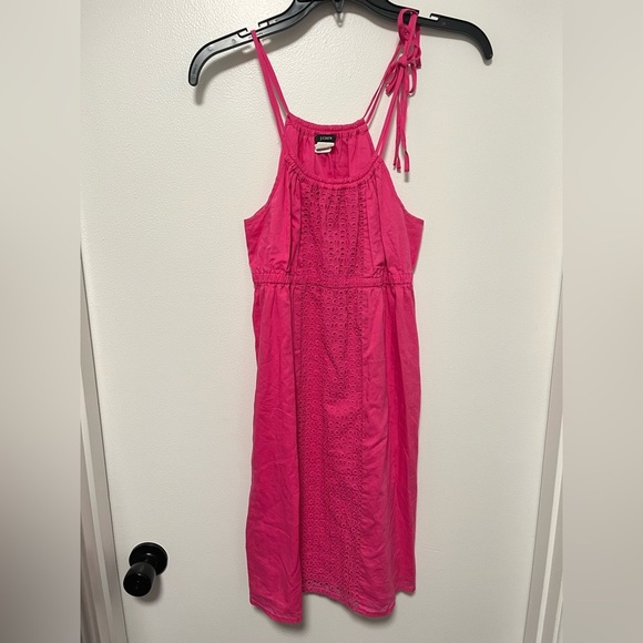 J Crew Pink Sleeveless Lace Front Mini Dress XS - Picture 1 of 3